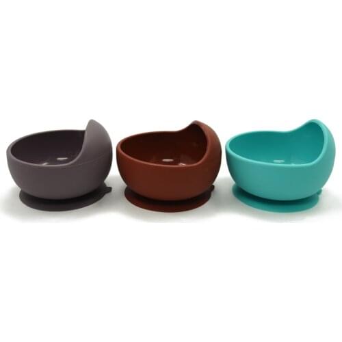 New Colors Baby Feeding Bowl BPA Free Silicone Waterproof Non-Slip Suction Bowl Eco-friendly Material Baby Bowl