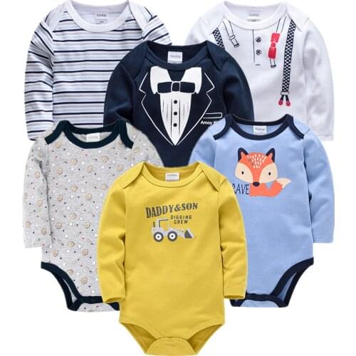 Newborn Toddler Baby Boy Girl Clothes Cute Bear Dinosaur Jumpsuit 3 6PCS Long Sleeve pijama bebe recien nacido Roupas bebe de