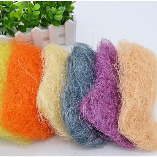 10g/pack Rustic Wedding DIY Flower Bouquet Gift Box Natural Hemp Package Filler Wrapping Supplies Event Party Nest Art Crafts