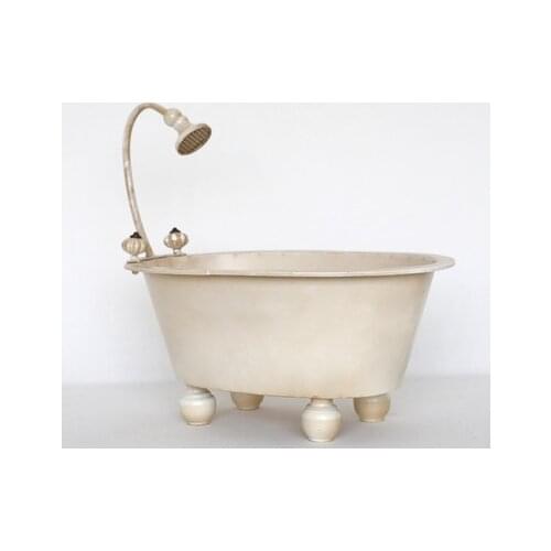 Full-moon Baby Photography Props Retro Baby Bathtub Colorful Bucket Do The Old Style Infant Shooting Accessory