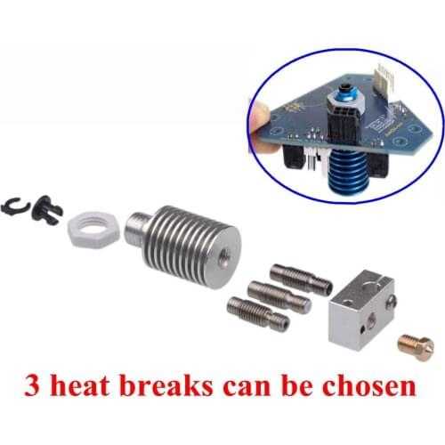 V6 hotend remote Bowen print V6 Threaded HeatSink J-head Hotend heater block heat break for HOTEND for PT100 titan extruder