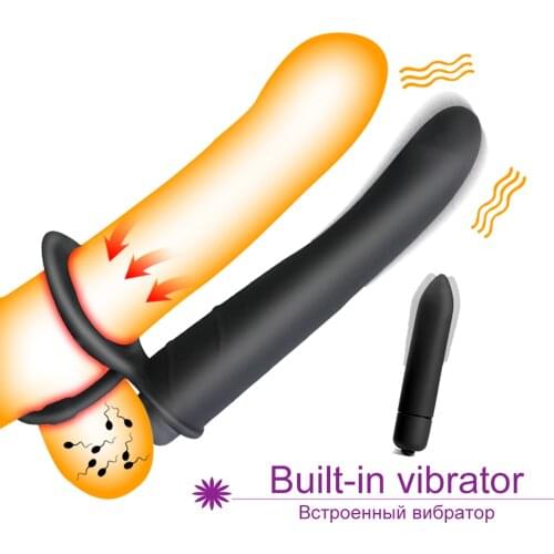 Double Penetration Vibrator Sex Toys Penis Strapon Dildo Vibrator, Strap On Penis Anal Plug for Man, Adult Sex Toys for Beginner