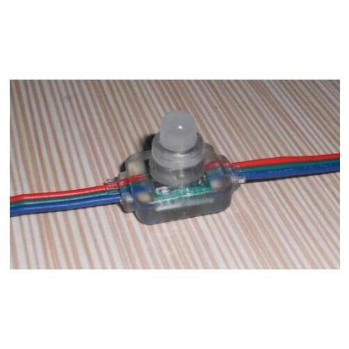 DC12V input WS2811 pixel node,100pcs a string,injection molding type