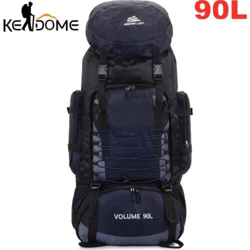 90L Large Capacity Hiking Backpack Waterproof Mountaineering Camping Trekking Bag Rucksack Men Travel Sport Bag Outdoor XA315D