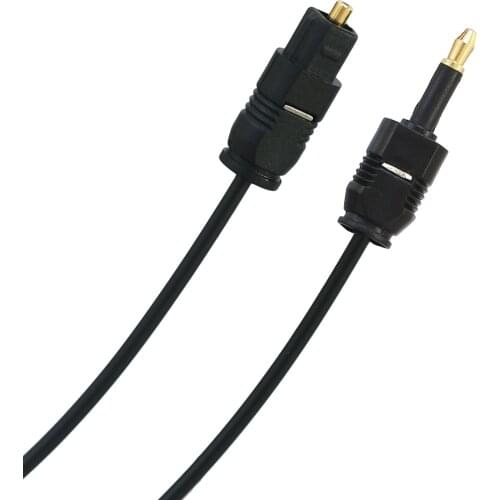Fiber Optical Toslink OD2.0mm Diameter Square to 3.5MM for PC TV DVD 2m 3m