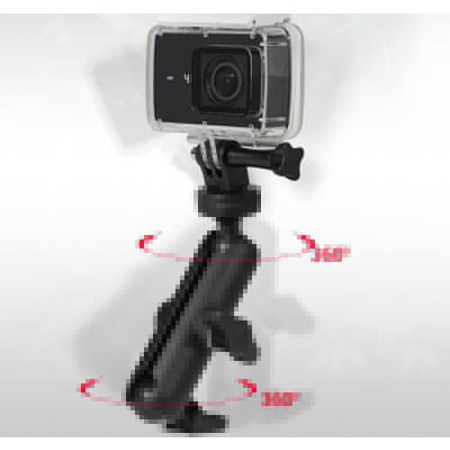 360 Rotating Motorcycle Bike Camera Holder Handlebar Mirror Mount Bracket For GoPro Hero8/7/6/5/4/3+ Action Cameras Accessory