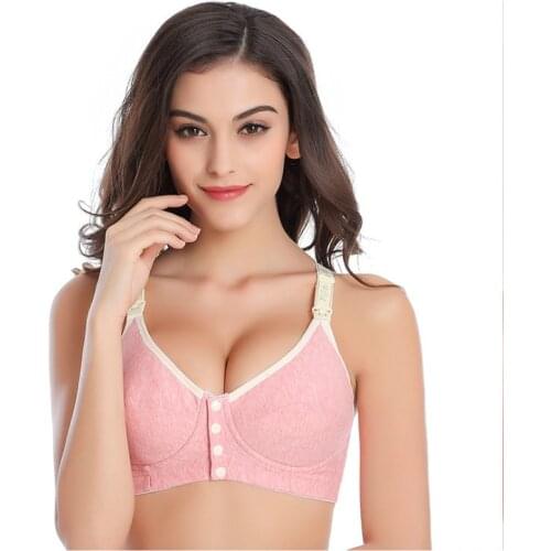 Women Bras Big Size Nursing Bra Cotton Lace Women Push Up Bra B Cup Underwear Gather Nursing Bra Plus Size