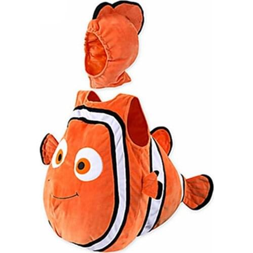 Animal Cosplay Baby Kids Fish Clownfish Nemo Costume Pixar Animated Film Finding Nemo Christmas Cosplay Costume Free Shipping