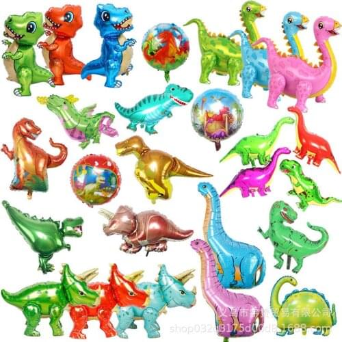 1PC Large 4D Walking Dinosaur Foil Balloons Jurassic Dinosaur Balloon Jungle Animal Party Decoration Boys Baby Shower Balloon