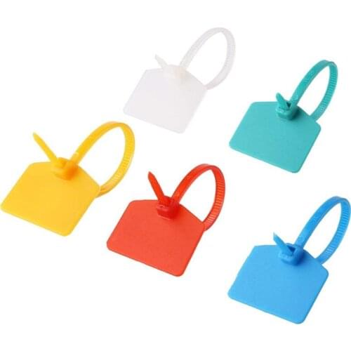 100pcs Nylon Cable Zip Ties with Marker Self-Locking Written-on Cable Mark Ties Plastic Zip Ties for Wire Marking and Organizing