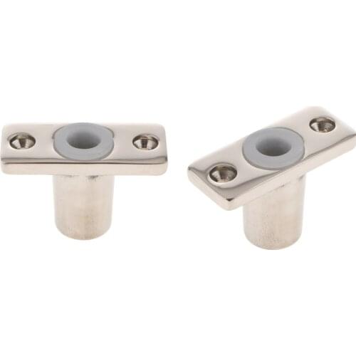2 Packs Top Mount Oarlock Socket, Side Mount Line Brass Boat Mounting Socket for Marine/Boat/Yacht