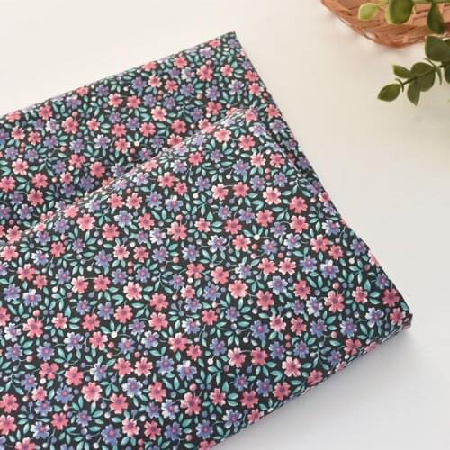 50*150cm Pure Cotton Floral Flower Sea Fabric Clothes Skirt Dress Shirt Childrens Clothing Handmade DIY Fabric