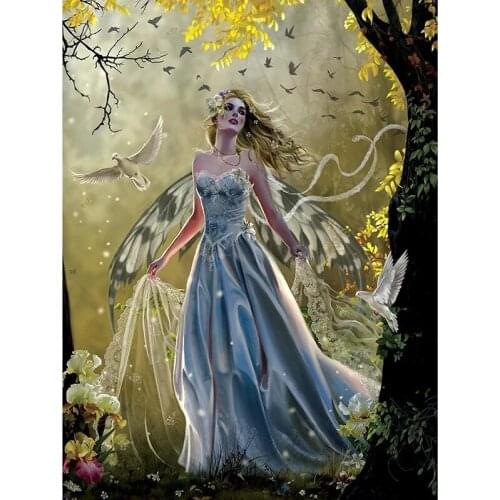 5D Diy Diamond Painting Portrait Embroidery Forest Fairy Full Drill Square Round Rhinestones Mosaic Cross Stitch Home Decor Gift