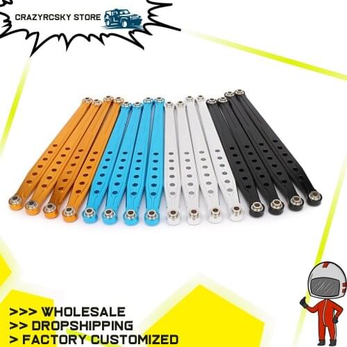 Aluminum Front/Rear Suspension links bracket rod for rc hobby model car axial 1:10 scx10 4PCS Machined Alloy upgraded RC parts