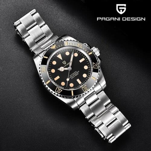 PAGANI DESIGN New Mechanical Mens Watches Stainless Steel Waterproof Watch Luxury Sapphire Glass Automatic Wristwatches NH35A