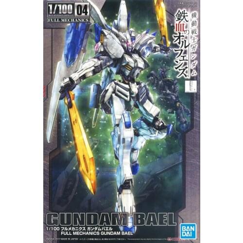 BANDAI gundam TV 04 1/100 FULL MECHANICS GUNDAM BAEL model kids assembled Robot Anime action figure toys