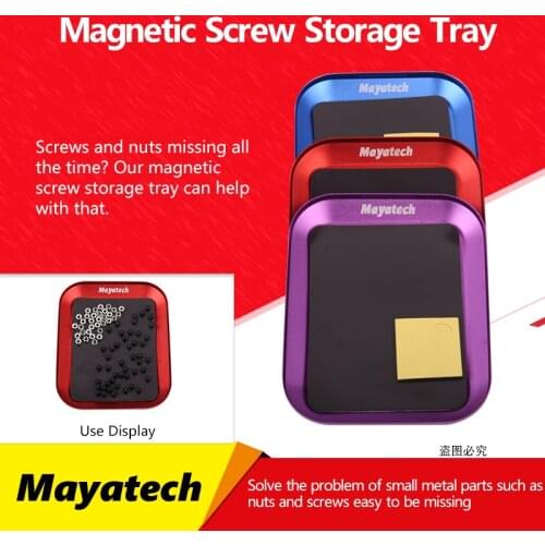 Mayatech Electronics Repairing Hand Tool Plate Trays Aluminum Alloy Screw Tray with Magnetic for RC Model Phone Repair