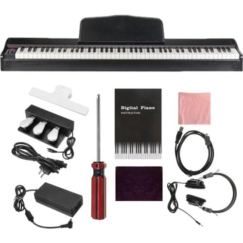 HAIBANG DL-200 Full Pack 88-key Heavy Hammer Keyboard 128 Polyphonic Electric Piano with Headphones Musical Gift Early Education