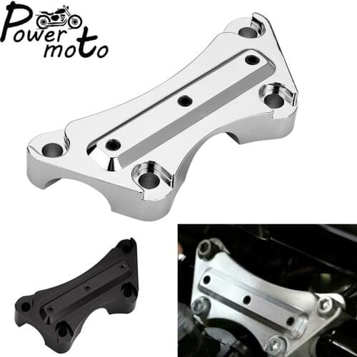 Anti-Slip 1" Handlebar Riser Top Clamp CNC Aluminum 25mm Bar Riser Adapter for Harley Touring Road King Street Glide FLHT 97-17