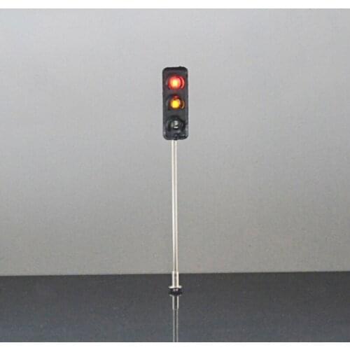 Model3v Street Train Railway Scenery 3-light Traffic Lights Model