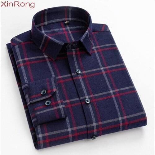 2021 New Mens Long-sleeved Lapel Shirt Plaid Patchwork All-match Shirt Comfortable Loose soft Breathable Male XXXXL Code Jacket