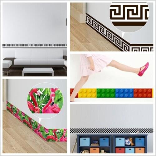 Skirting Line Wall Stickers Home Decor Living Room 3d Art Kitchen Bathroom Waterproof Sticker for Kids Room Decoration Wallpaper