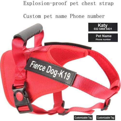 Adjustable Dog Harness NO PULL K9 Vest Customizable Labels with Custom Labels Sticker Dogs Pet Supplies Dropshipping