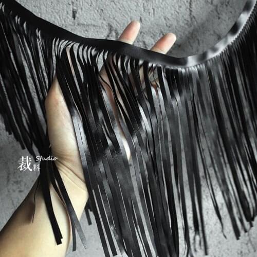 Seaweed single-sided leather tassel strip lace garment accessories designer cloth fabrics for patchwork