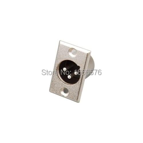 Wholesale 100 pcs metal XLR 3 pin male chassis Mount Socket Locking-5141