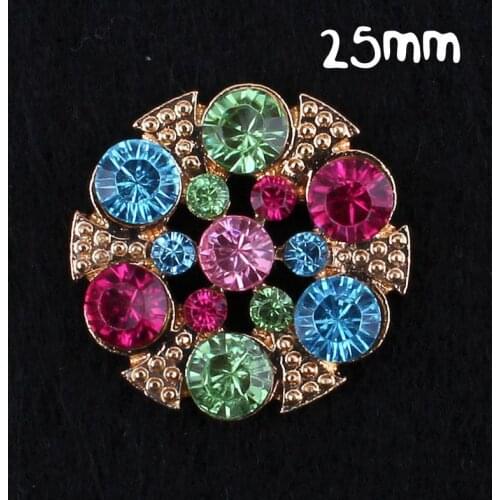 Wholesale 25mm multicolor rhinestone for diy hair accessories for kids girl headwear Free shipping 30pcs/lot