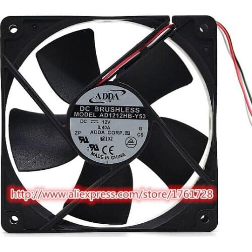 Brand new and oiginal ADDA 12032 12CM fan AD1212HB-Y53 PC chassis fan 12V 0.4A 3wires