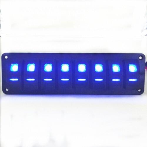Car Boat Rocker Switch Panel 12V~24V Circuit Breaker Switch Panel with Dual LED Light