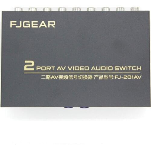 AV Switch Converter 2 in 1 out AV Audio Video Signal Composite for HDTV LCD DVD 3 RCA Switcher 2 to 1 Selector