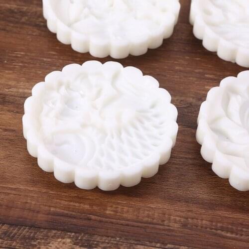 Plastic Mooncake Mold 3D Flower Fish Stamps Cookie Cutter Moulds 150g Or 200g