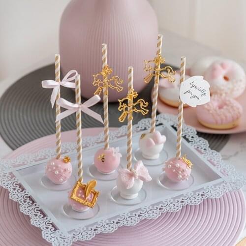 Polymer Clay Candy 8 Style Pink unicorn Lollipop Baby birthday Decor Hanging Ornament For New Year Xmas Party Kids Gift