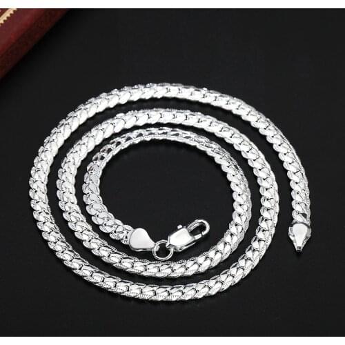 Popular Beautiful fashion Elegant charm 5MM chain snake pretty lovely hot Necklace silver color jewelry N130 Free shipping