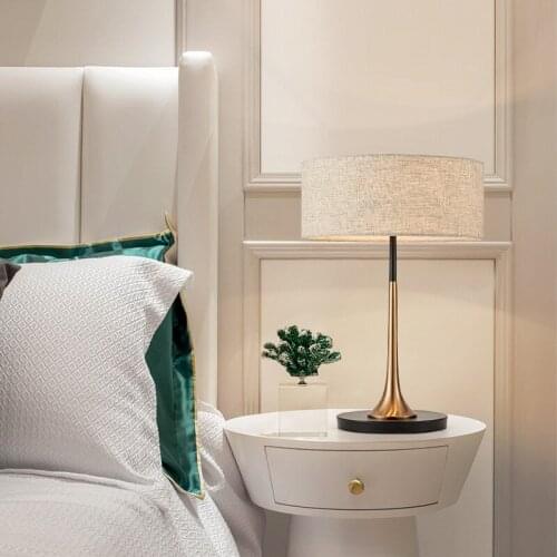 Bedside lamp contemporary and contracted sitting room lights show study bedroom cloth art adornment lamps and lanterns