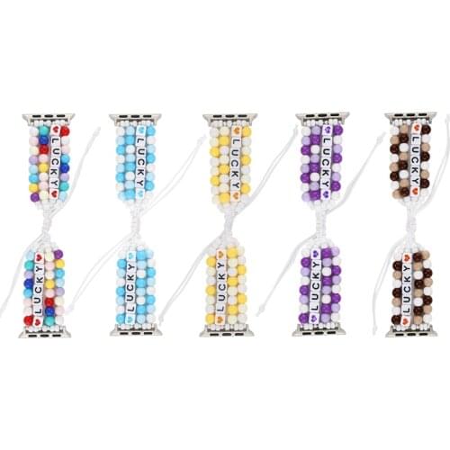 Lucky Pearl Wristwatch Band for Apple Watch Series 6 5 4 3 2 1 SE Wrist Strap