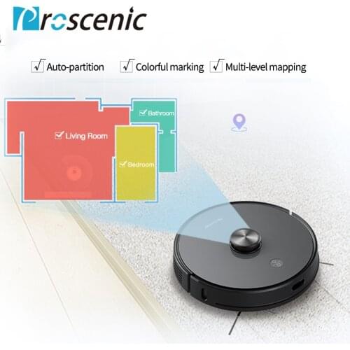 Proscenic U6 Robot Vacuum Cleaner 2600Pa 5200mAh with Laser Navigation APP Alexa Voice Control Dust Cleaner Mopping Function