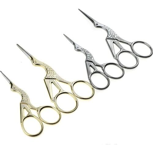 Sharp Makeup Eyebrow Scissors Stainless Steel Curved Tip Nose Hair Scissors Small Manicure Nail Cuticle Trimming Cutter Tools