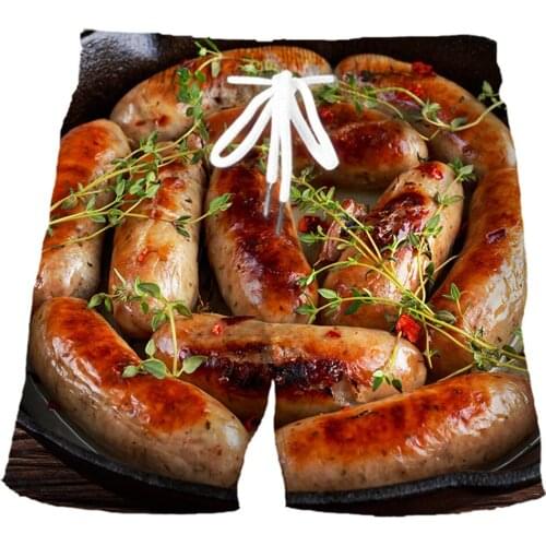 CLOOCL Food Print Board Shorts Personality DIY Fashion Beach Pants Unisex Casual Pants Harajuku DIY Men Clothing