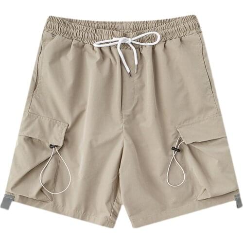 Oversized Hip Hop Cargo Shorts Streetwear Joggers Pockets Baggy Pants 2021 Summer Casual Short Mens Drawstring Pocket Shorts