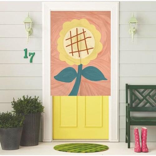 Cartoon Entrance Door Curtain Shading Curtains Printed Half Screen Hanging Doorway Curtain for Home Kitchen Bathroom Decor