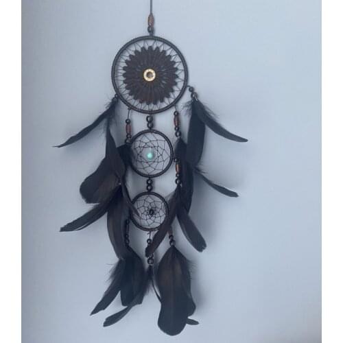 Third Ring Feather Wall Hanging Dream Room Car Home Decor Catchers Ornament Home Decoretion