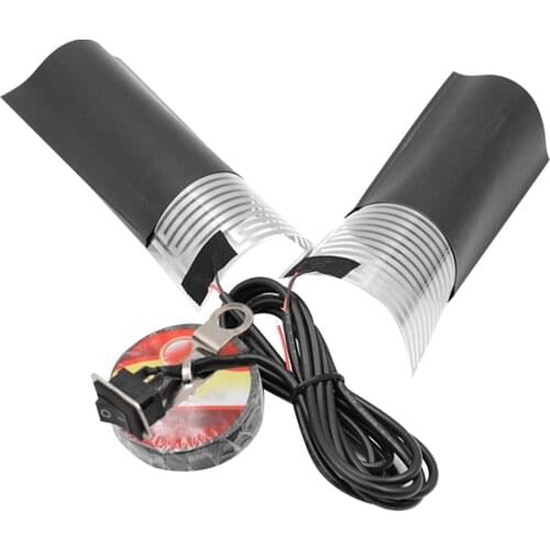 Universal Electric 12V For Motorcycle Warmer With Tape Pet Winter Heated Hand Grip Accessories Pad Practical Black