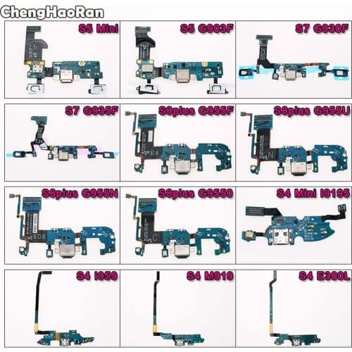 ChengHaoRan USB Charging Dock Port Connector Flex Cable For Samsung Galaxy S4 S5 Mini I959 G503F S7 S8 Plus G930F G935F G955