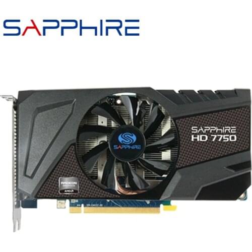 SAPPHIRE Radeon HD 7750 1GB Video Cards GPU AMD HD7750 1GB GDDR5 Graphics Screen Cards PC Computer Game Map HDMI PCI-E X16 Used