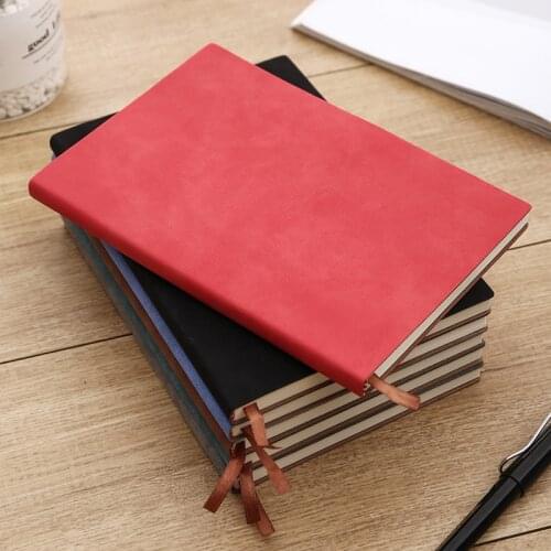 Vintage Notebook Sheep Buckle Leather Stationery Meeting Work Soft Thick Simple Student Diary