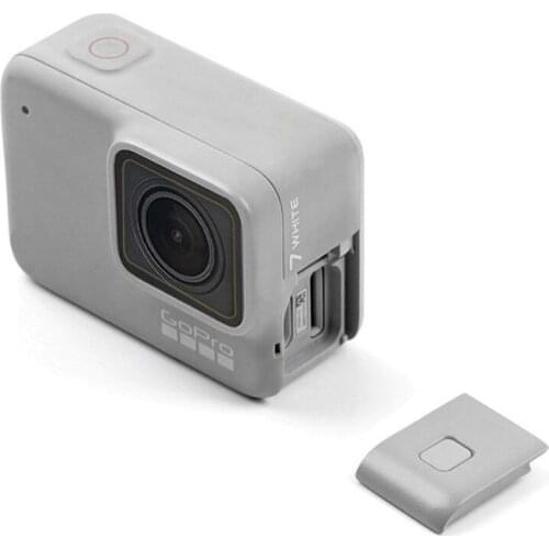 White Silver Side Door Cover USB-C Port Camera Replacement Parts Mini HDMI Port Side Cover for Gopro Hero 7 Camera Accessories