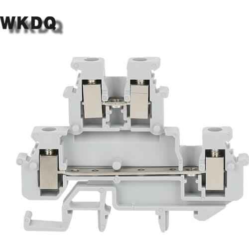 Din Rail Terminal Blocks 10pcs MBKKB 2.5 Double-Level With 2 Level 4 Conductors Connector Screw Terminal Blocks